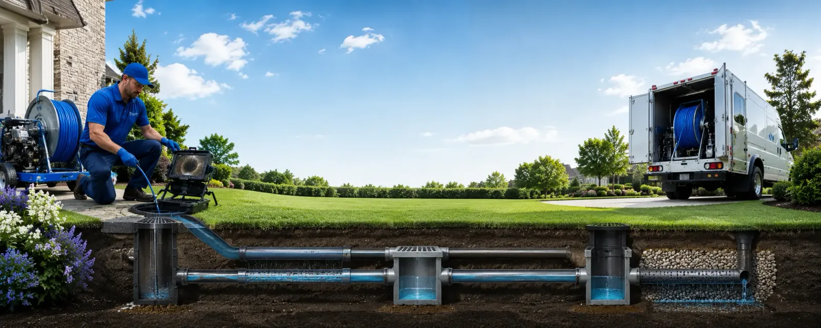 Outdoor drain cleaning information for Linwood, MA